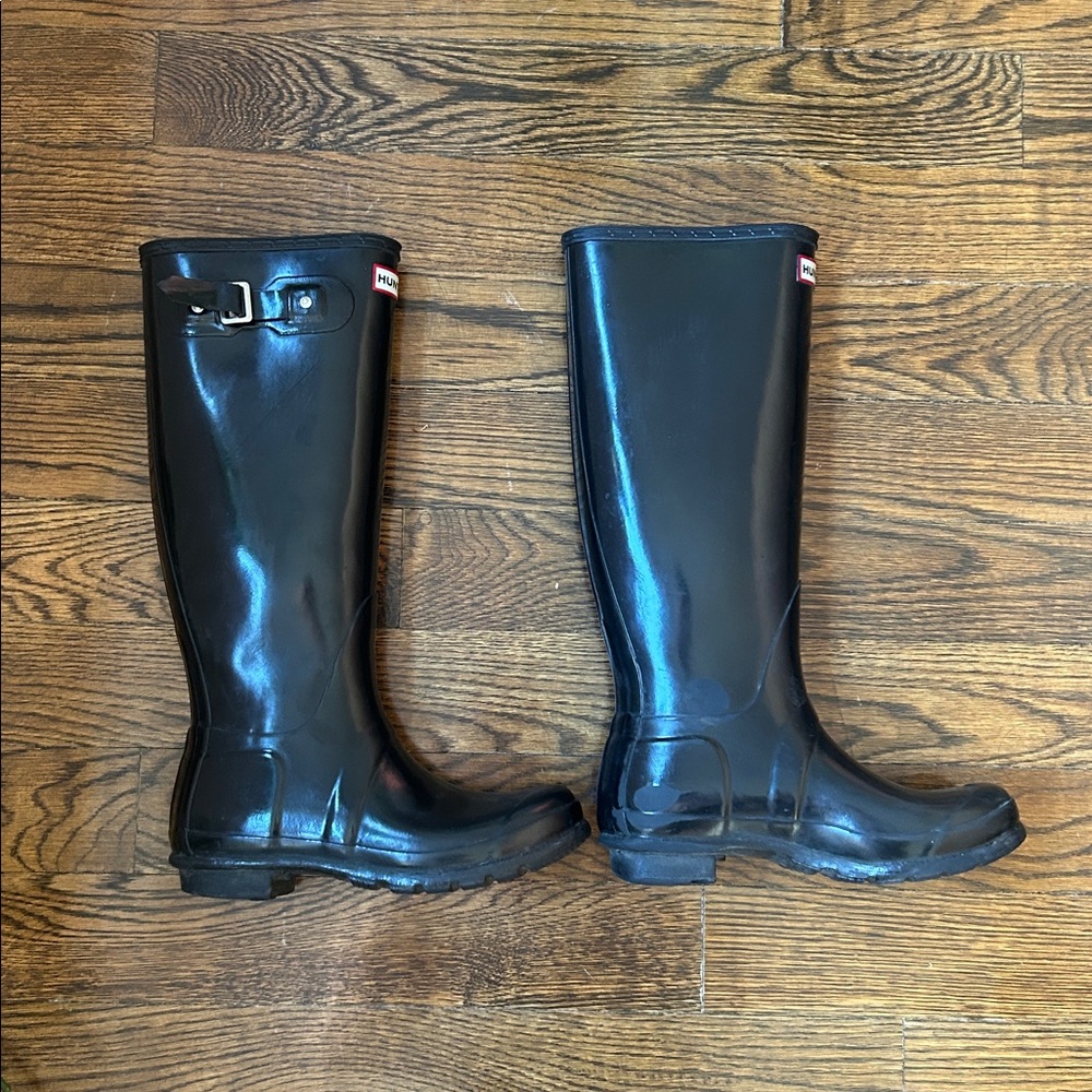 Hunter Women’s Original Tall Rain Boots Black - Picture 9 of 9